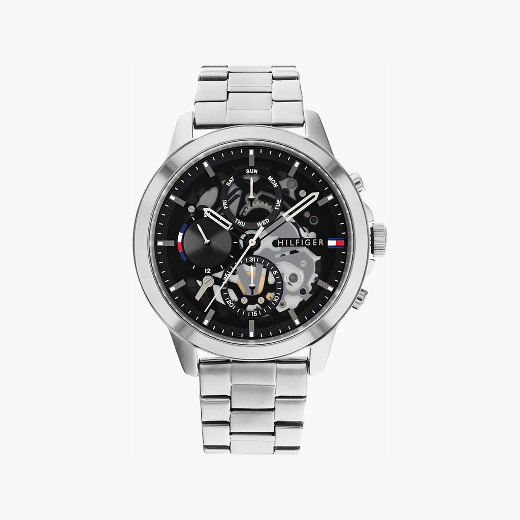 TOMMY HILFIGER 1680669 - MODERN CLASSIC MEN'S WATCH: STYLISH BLACK DIAL & DURABLE STAINLESS STEEL