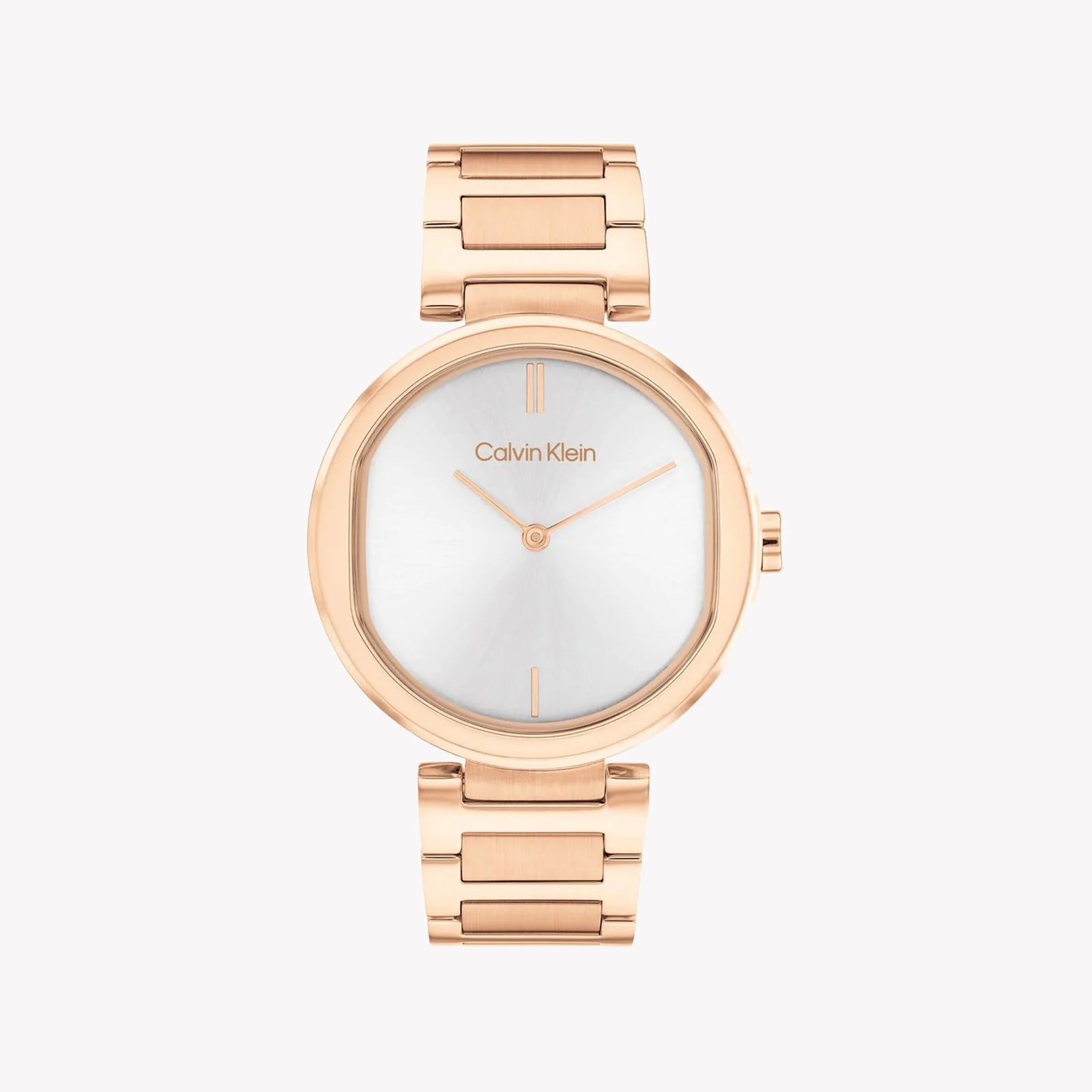 Ck Calvin Klein Women's Rose Gold Watch, Silver Dial | K1b221c6 by i-watch