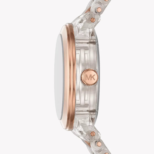 Michael Kors Women's Silver-Rose Gold Watch, Rose Gold Dial | Mk7355 by i-watch