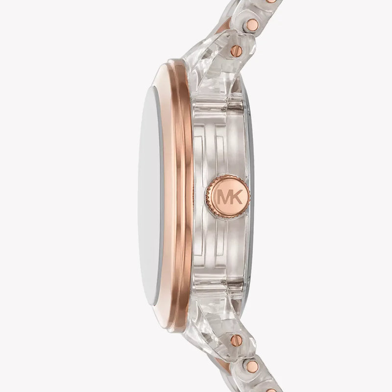 Michael Kors Women's Silver-Rose Gold Watch, Rose Gold Dial | Mk7355 by i-watch