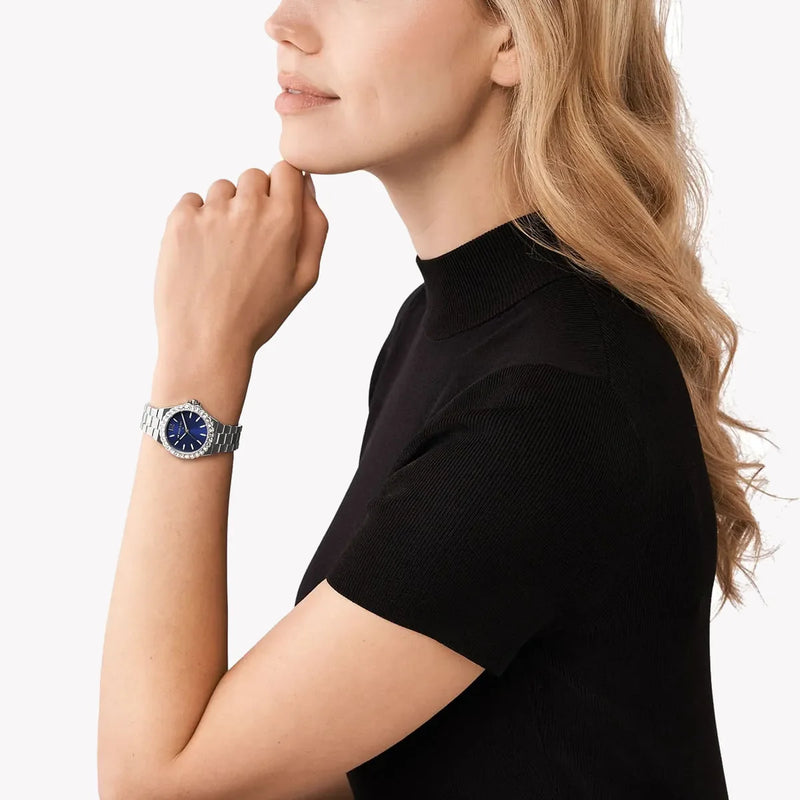 Michael Kors Women's Silver Watch, Blue Dial | Mk7397 by i-watch