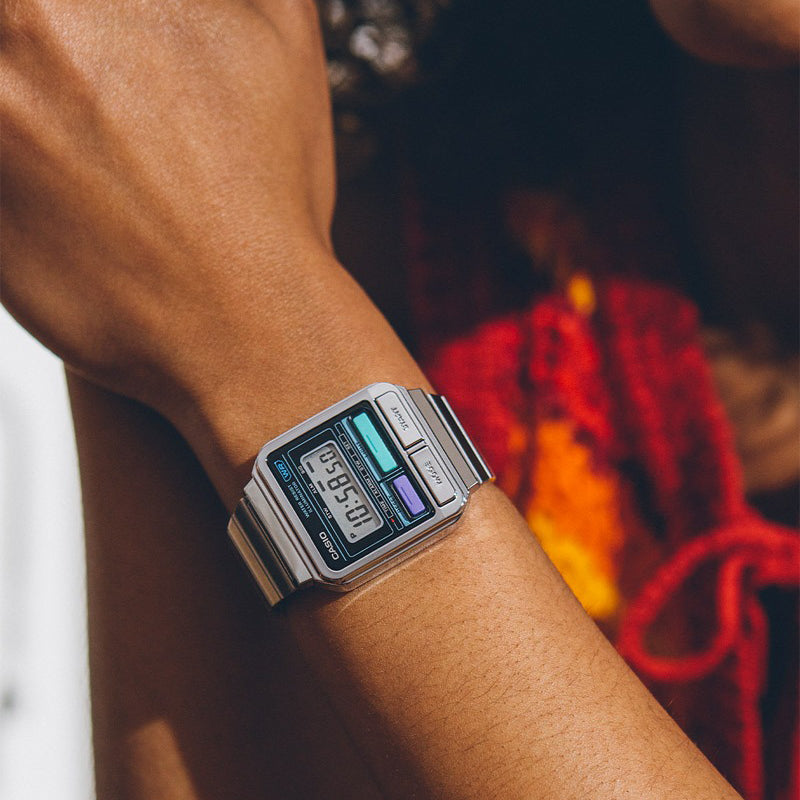 CASIO A120WE-1A ADVENTURE SERIES - SPORTY DIGITAL WATCH WITH LED BACKLIGHT & STAINLESS STEEL BAND-i-Watch-3