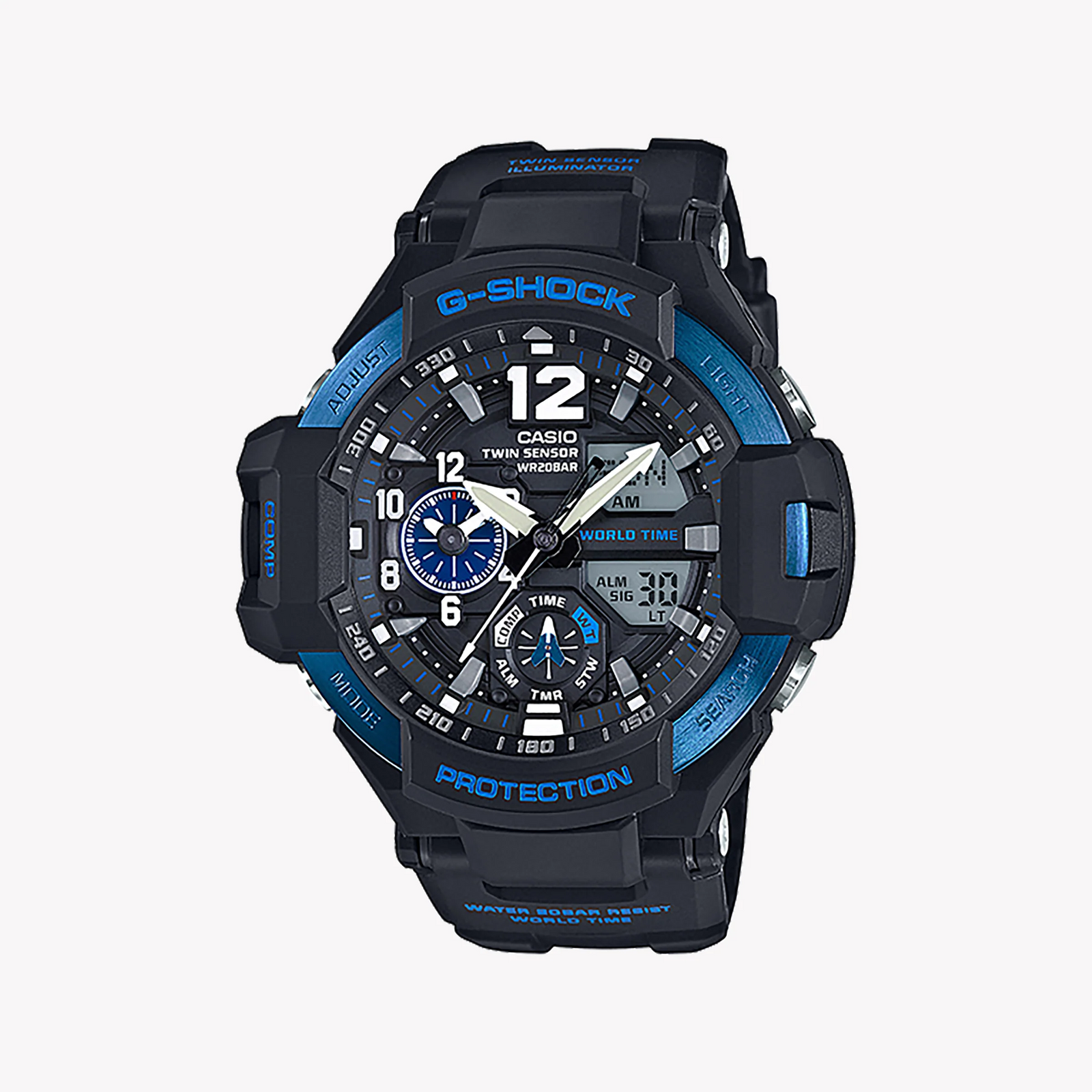 Casio G-Shock Ga1100-2b Adventure Series - Men's Rugged Timepiece With Compass & Thermometer by i-watch