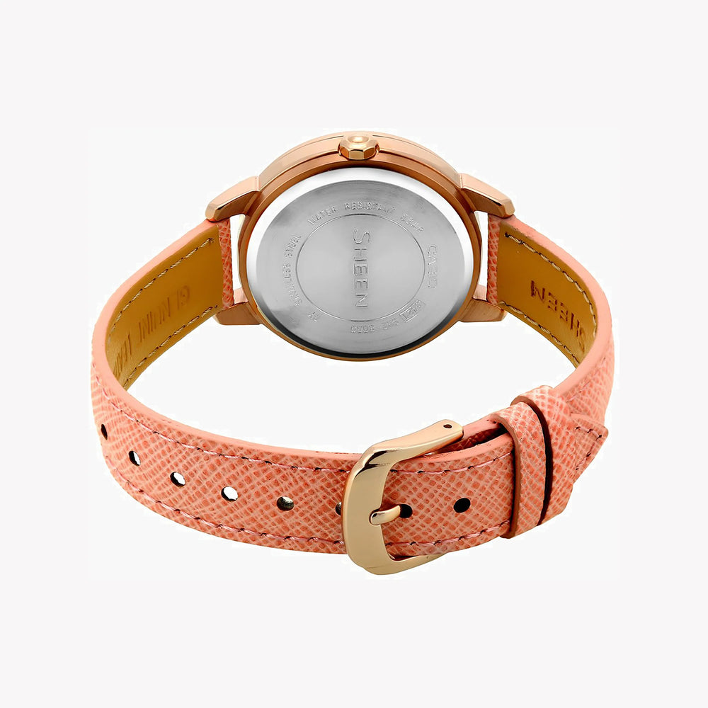 Casio She-3059pgl-7audr - Elegance Redefined: Sporty Rose Gold Women's Watch With Crystal Accents by i-watch