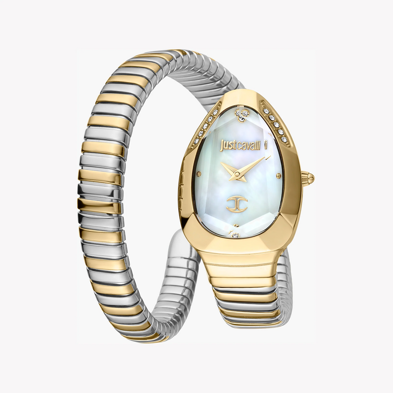 Just Cavalli Women's Two-Tone Gold Watch, White Dial | Jc1l208m0065 by i-watch