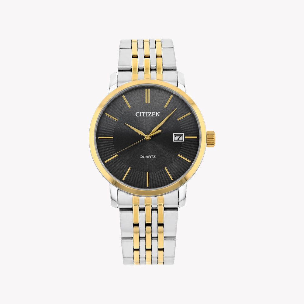 Citizen Men's Gold & Silver Watch, Black Dial | Dz0044-50h by i-watch