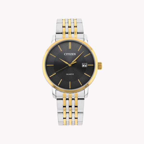 Citizen Men's Gold & Silver Watch, Black Dial | Dz0044-50h by i-watch