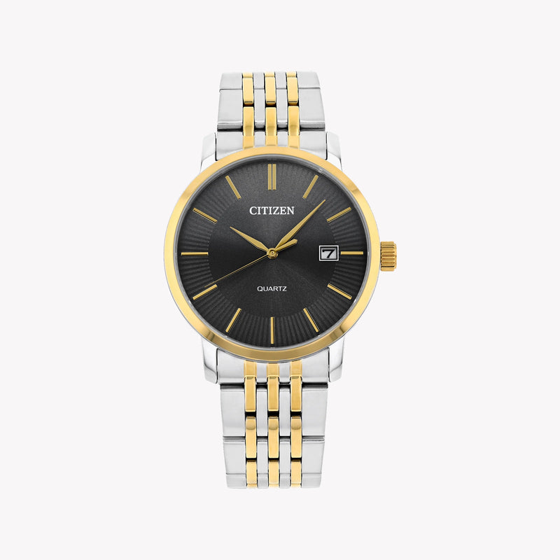 Citizen Men's Gold & Silver Watch, Black Dial | Dz0044-50h by i-watch