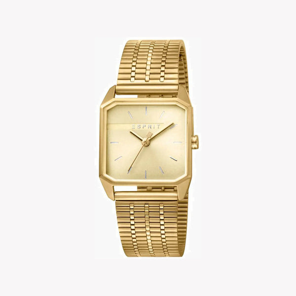 Esprit Women's Gold Stainless Steel Watch, Champagne Dial | Es1l202m0095 by i-watch