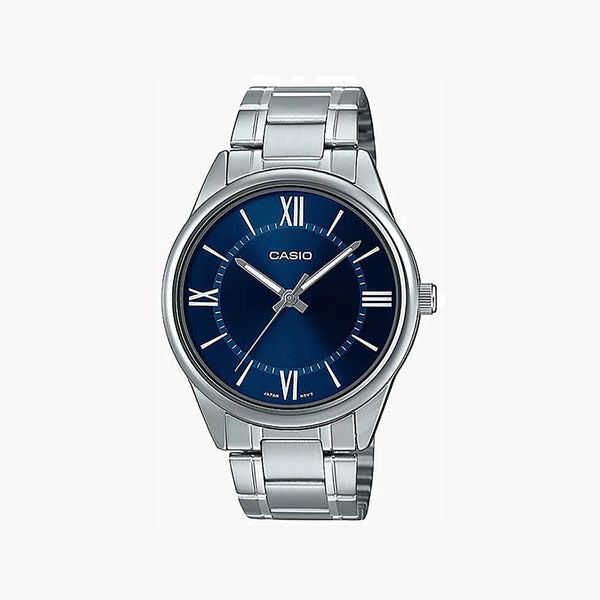 Casio Mtp-V005d-2b5udf - Elegant Blue Dial Men's Stainless Steel Watch - Timeless Style & Functionality by i-watch