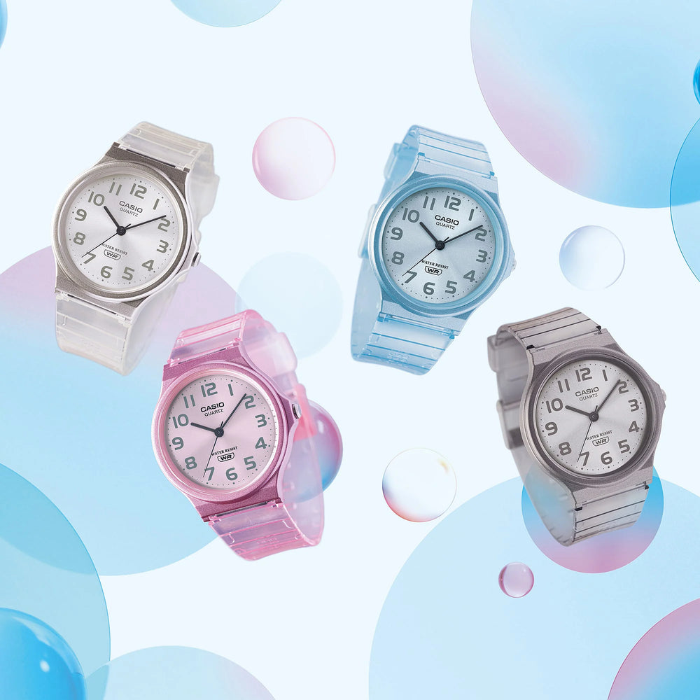 Casio Unisex Silver Resin Watch, White Dial | Mq-24s-8bef by i-watch