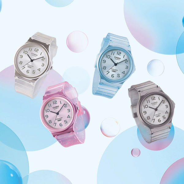 Casio Unisex Silver Resin Watch, White Dial | Mq-24s-8bef by i-watch