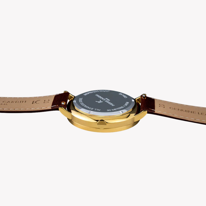 Pierre Cardin Men's Brown Leather Watch, Beige Dial | Cbn.3022 by i-watch