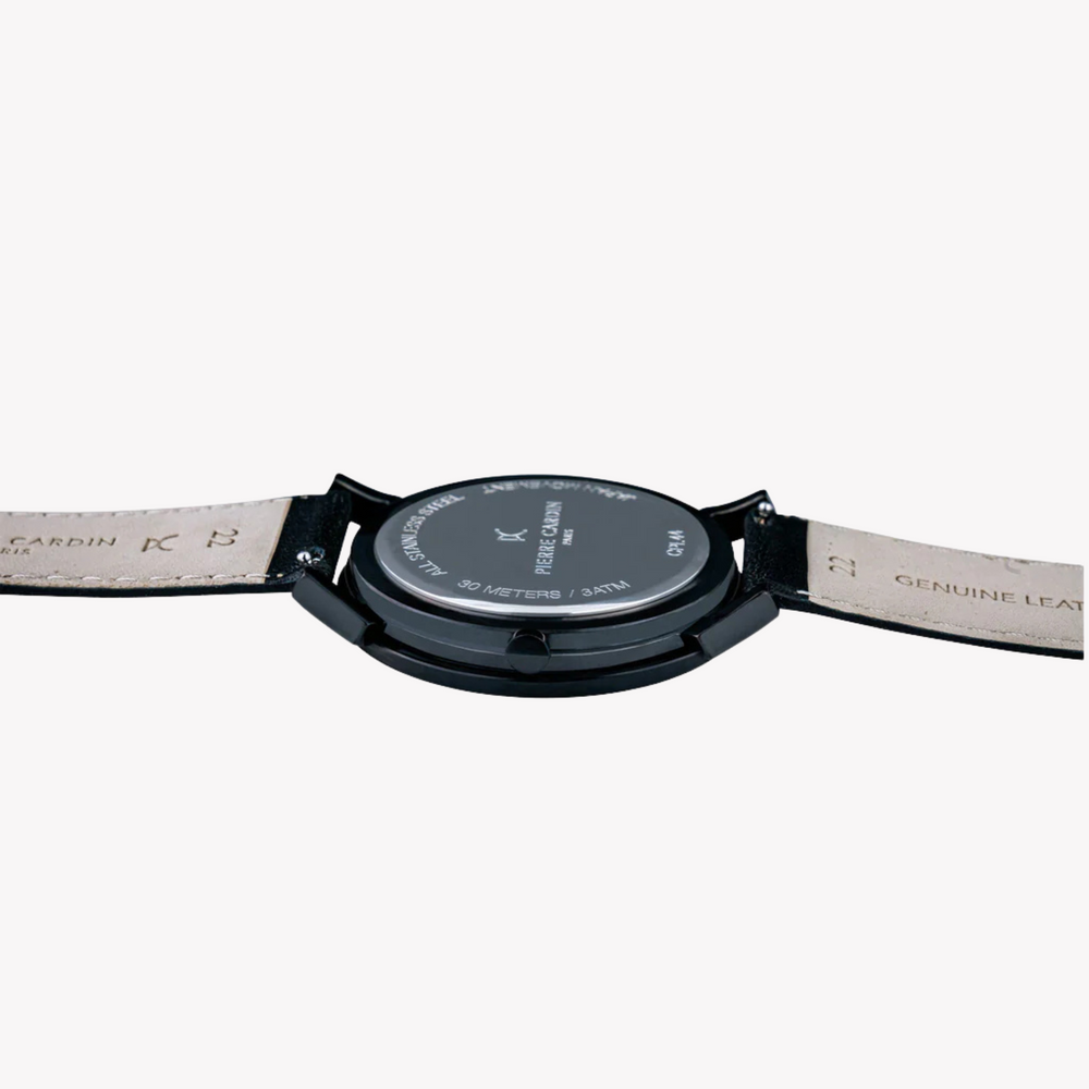 Pierre Cardin Men's Black Leather Watch, Stainless Steel | Cpi.2079 by i-watch