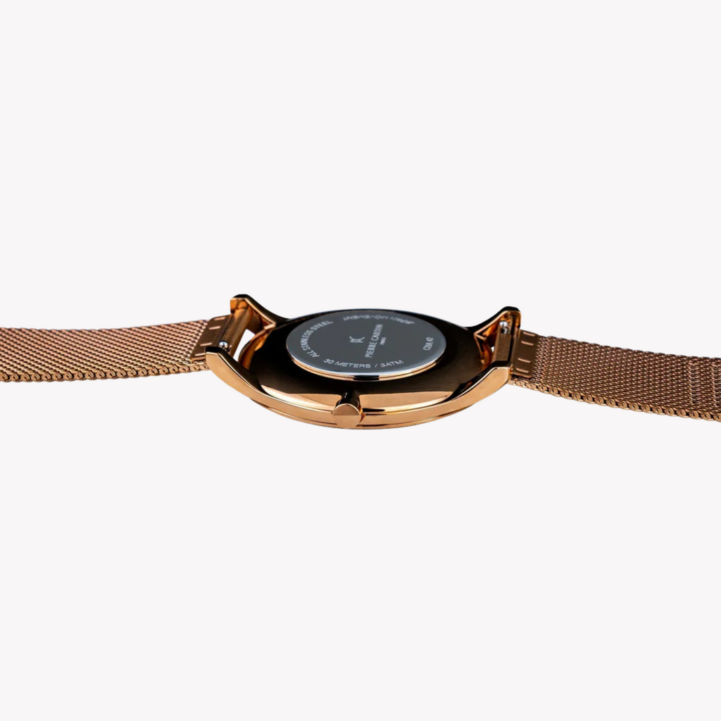 Pierre Cardin Men's Rose Gold Watch, Silver Dial | Cba.4013