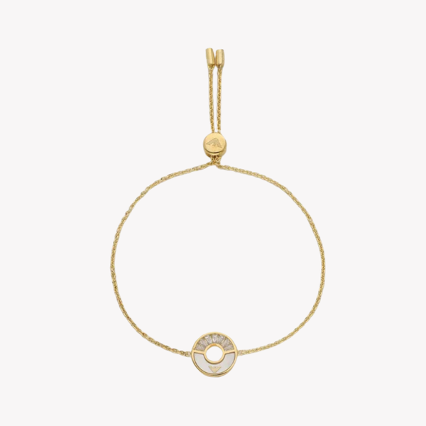 Emporio Armani Women's Gold Bracelet, Mother of Pearl & Crystal Charm | EG3558710
