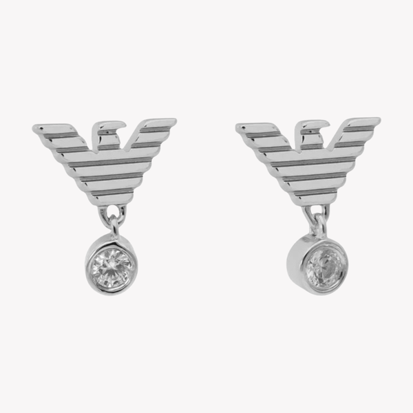Emporio Armani Women's Silver Earrings, Sterling Silver Eagle Studs | EG3581040