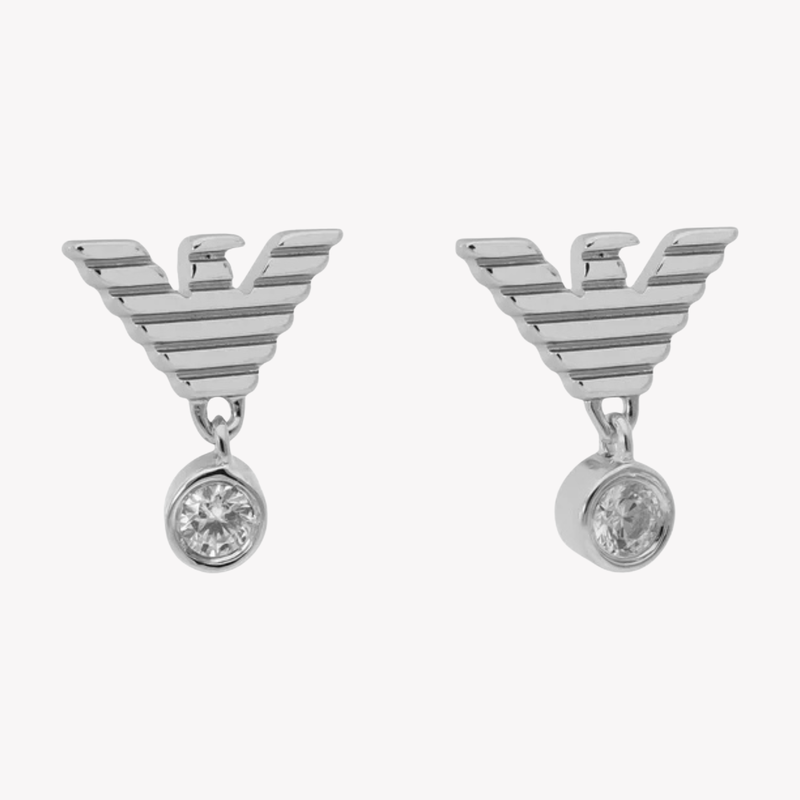 Emporio Armani Women's Silver Earrings, Sterling Silver Eagle Studs | EG3581040