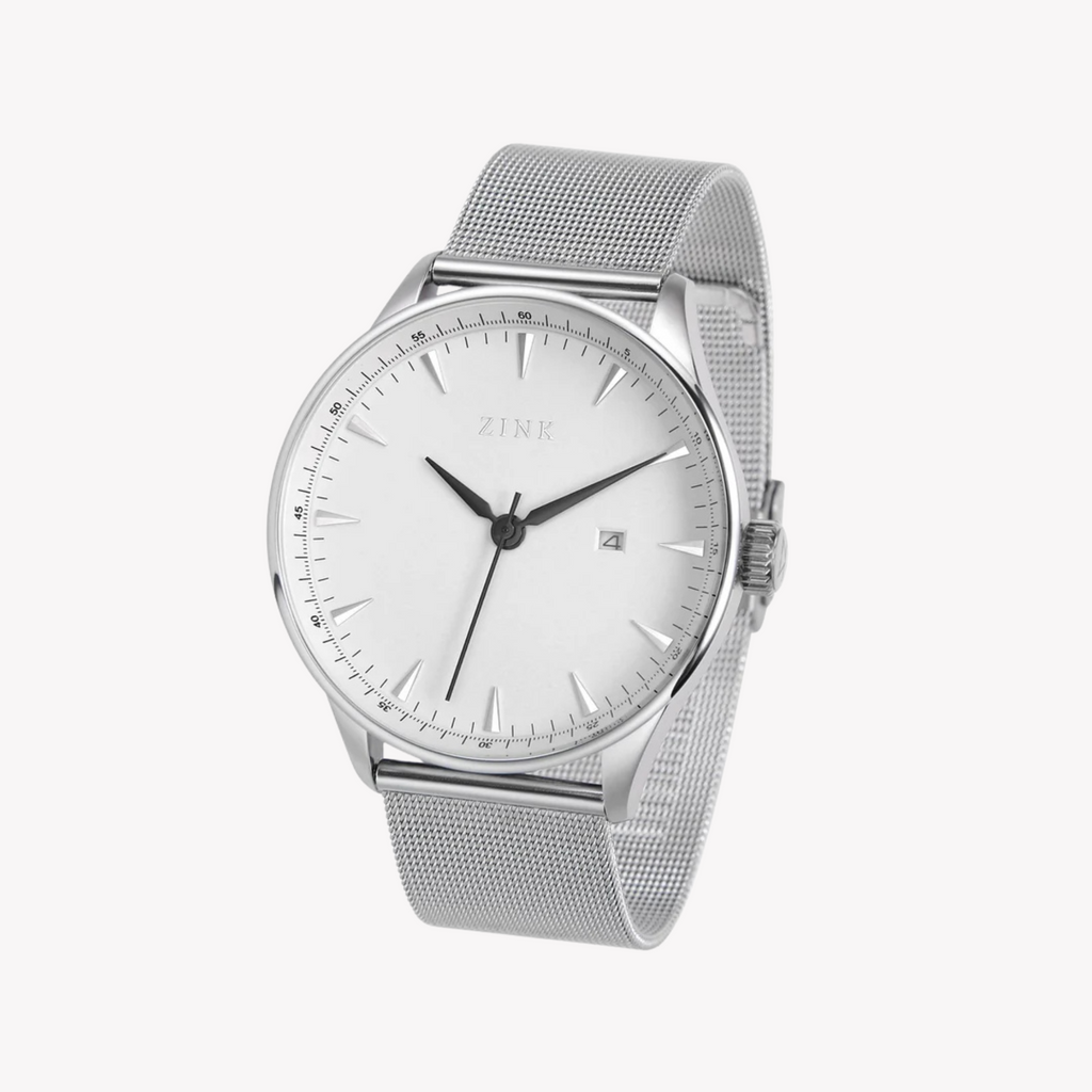Zink Men's Silver Stainless Steel Analog Watch | Zk127g1ms-16