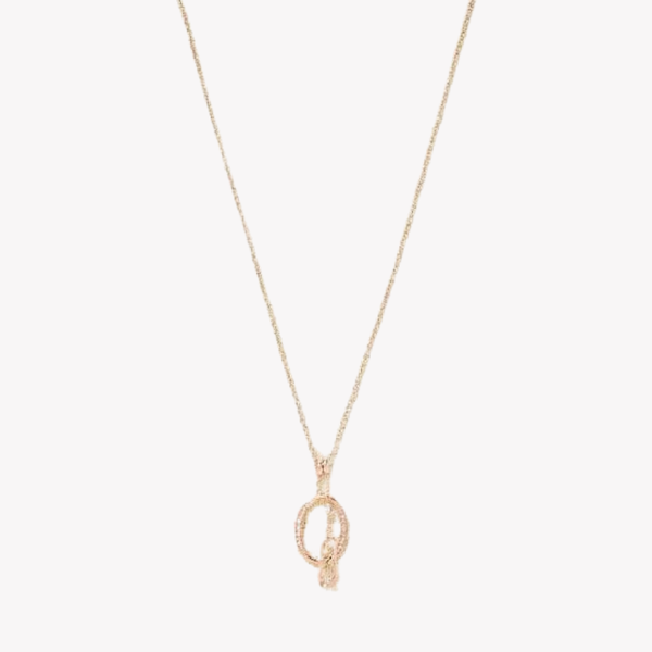Fossil Women's Rose Gold-Tone Necklace, Crystal Accents | JF03350791