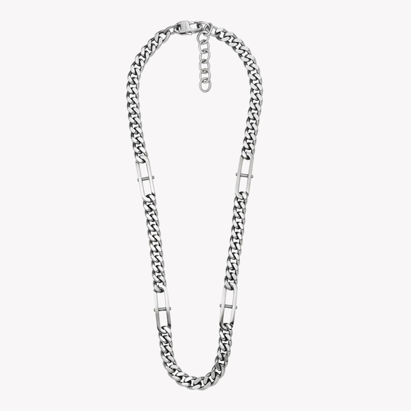Fossil Jewels Men's Silver Necklace, D-Link Chain | JF04356040
