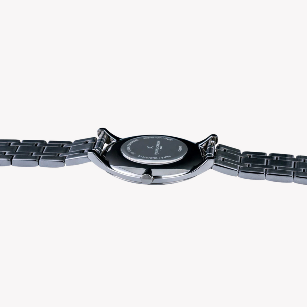 MONTRE POUR HOMMES DE LUXE EN ARGENT PIERRE CARDIN CBA.4009 - ÉLÉGANCE ÉLÉGANTE EN ACIER INOXYDABLE