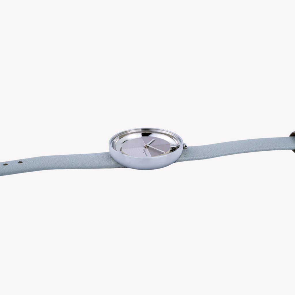 Pierre Cardin Women's Gray Leather Watch, Silver Case | Cma.0005