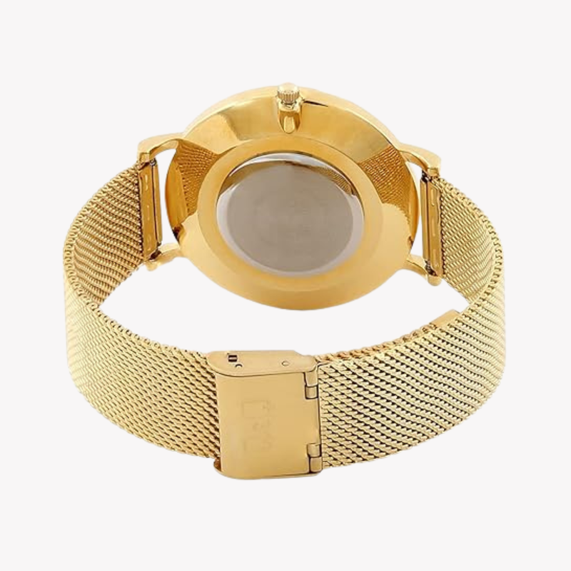 Q&Q Men's Gold Men's Watch, Blue Dial | QA20J012Y