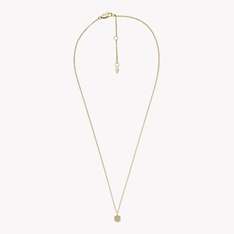 Fossil Women's Gold-Tone Necklace, Clear Crystals | JF04530710