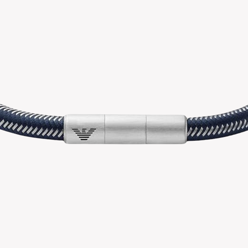 Emporio Armani Men's Blue Bracelet, Stainless Steel ID Plate | EGS2990040