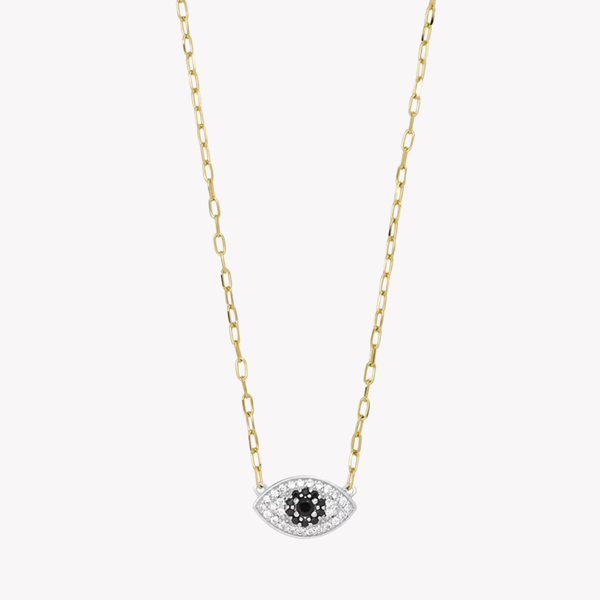 Fossil Women's Gold Necklace, Evil Eye Pendant | JFS00581998