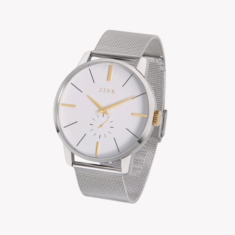 Zink Men's Silver Stainless Steel Analog Watch | Zk126g5ms-T6 by i-watch