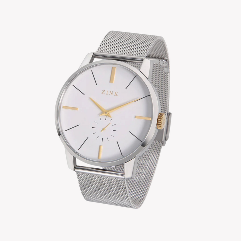 Zink Men's Silver Stainless Steel Analog Watch | Zk126g5ms-T6 by i-watch