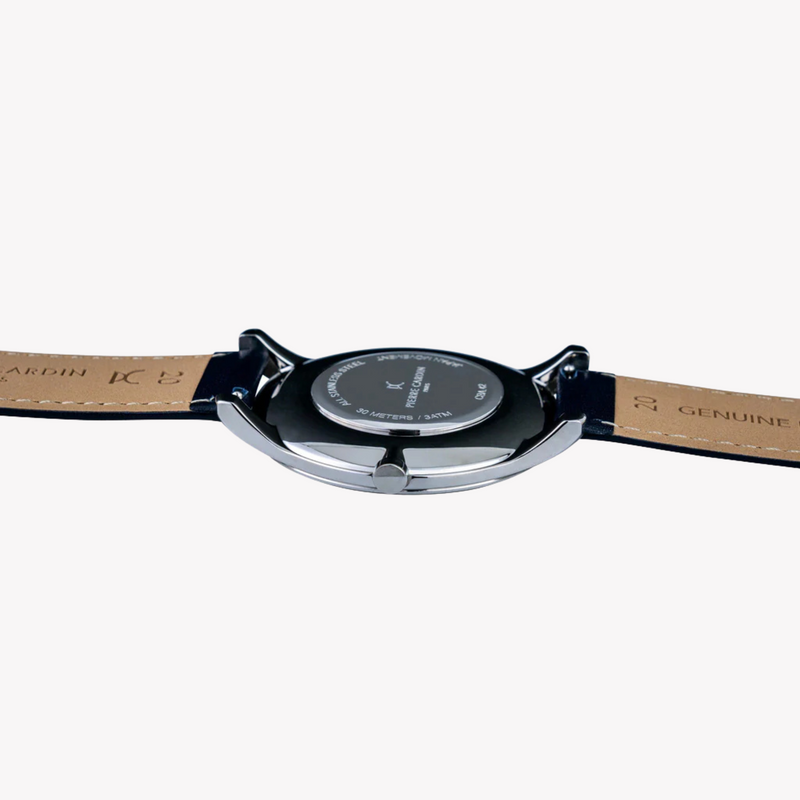 Pierre Cardin Men's Silver Watch, Blue Leather Band | Cba.4001 by i-watch