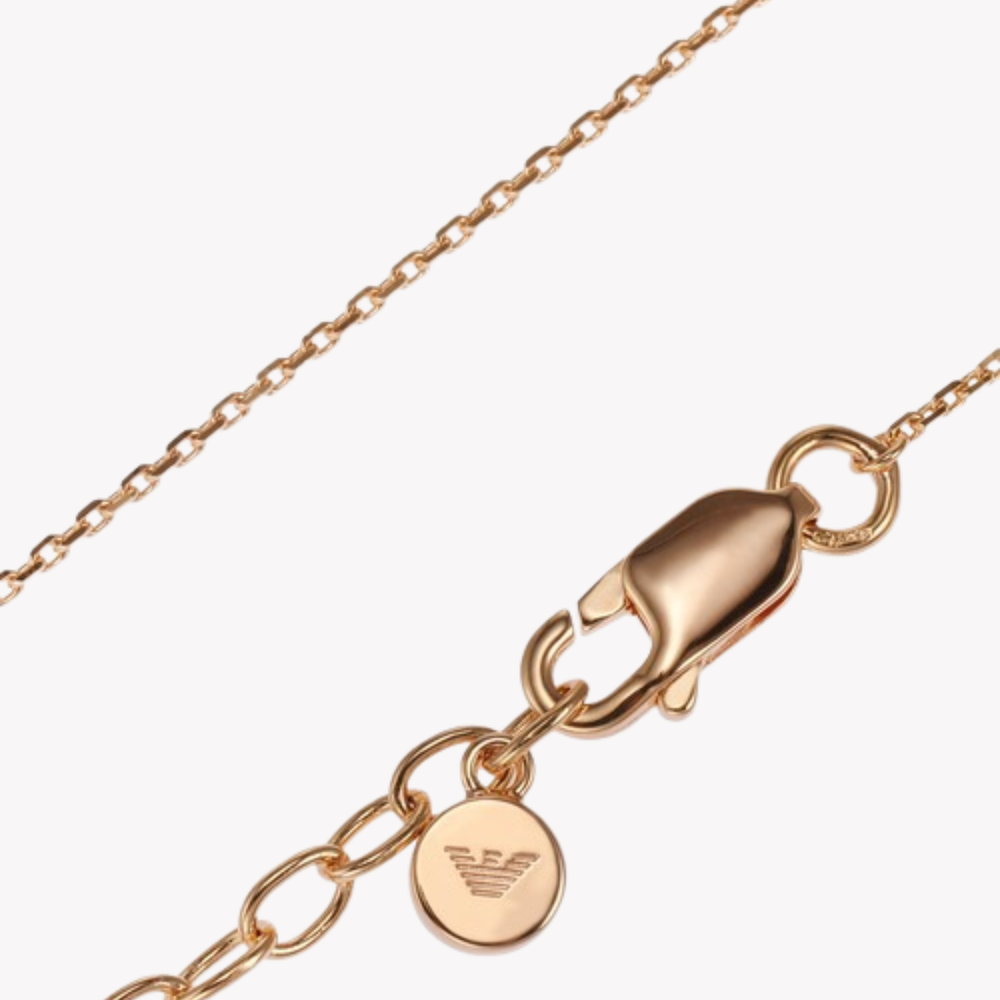 Emporio Armani Women's Rose Gold Necklace, Mother of Pearl Eagle Pendant | EG3573221