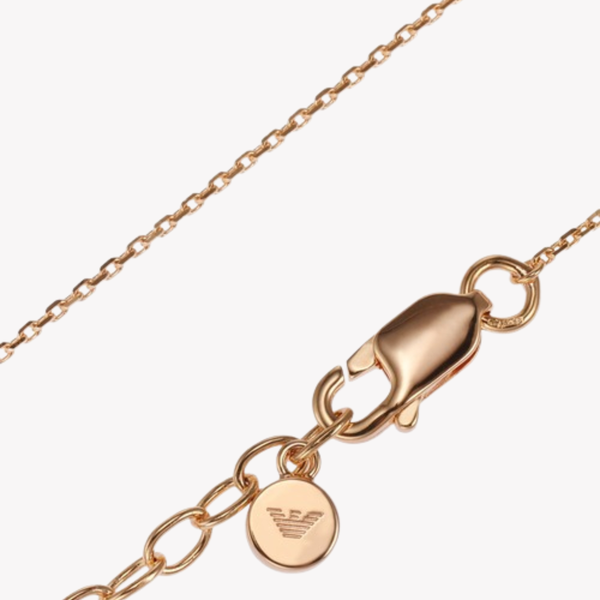 Emporio Armani Women's Rose Gold Necklace, Mother of Pearl Eagle Pendant | EG3573221