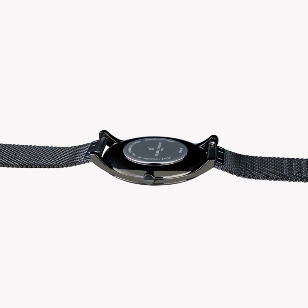 Pierre Cardin Men's Gray Stainless Steel Watch, Black Case | Cba.4014