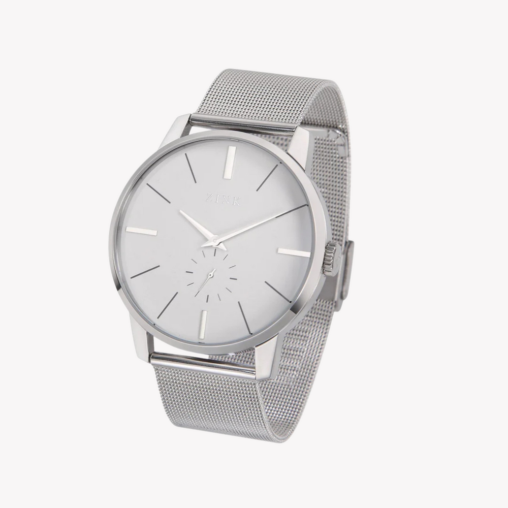 Zink Men's Stainless Steel Analog Watch - Silver | Zk126g5ms-16 by i-watch