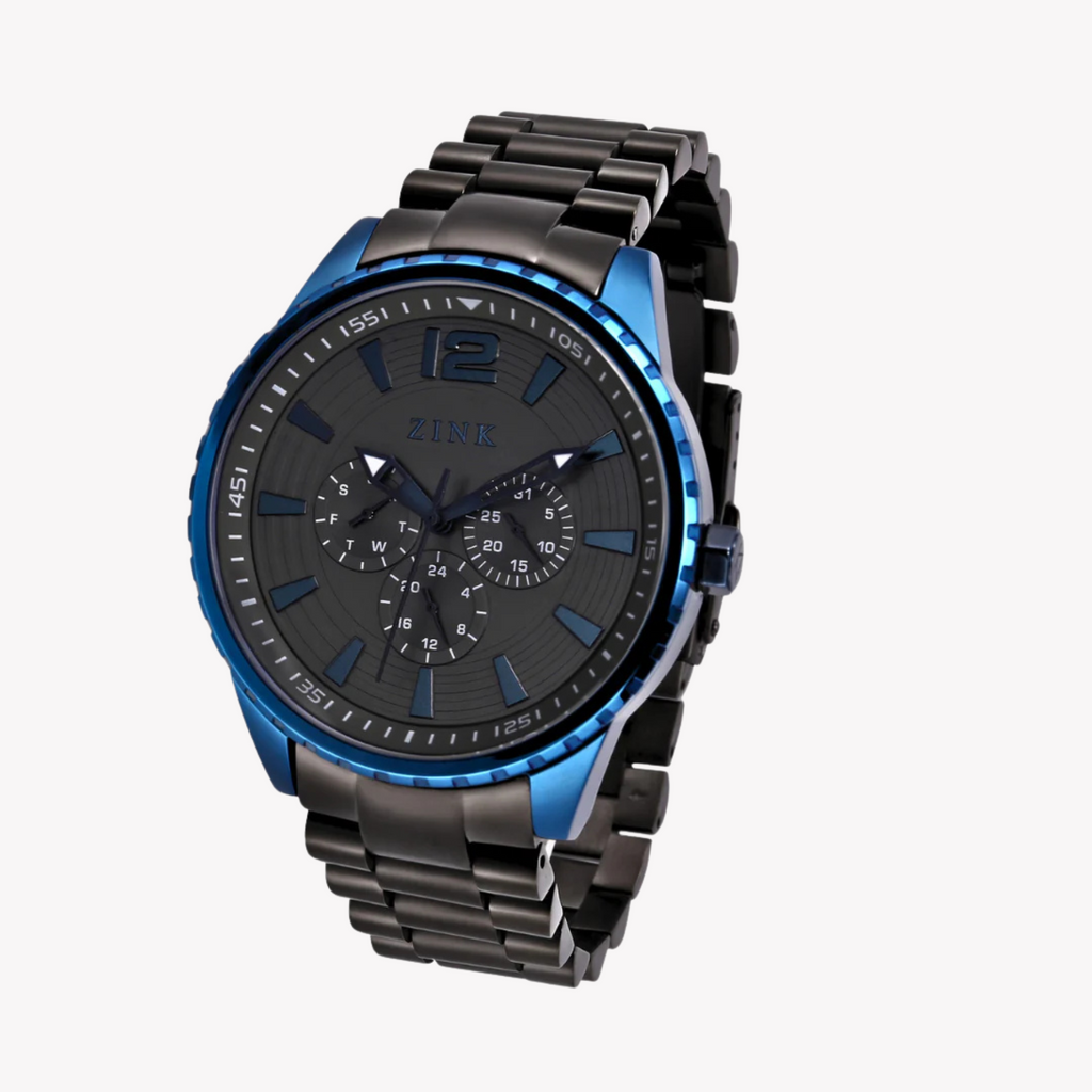 Zink Men's Blue Stainless Steel Quartz Watch | Zk131g2s-970