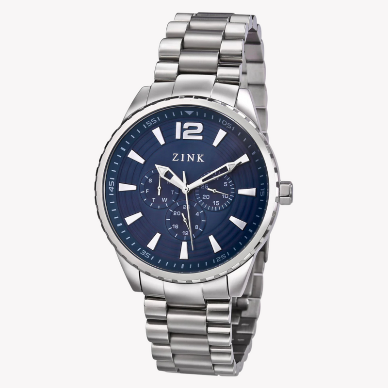 Zink Men's Stainless Steel Blue Dial Watch | Zk131g2s-46 by i-watch