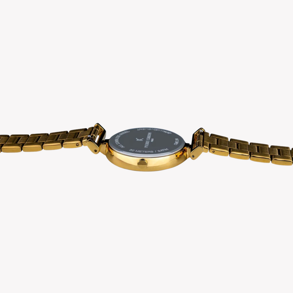 Pierre Cardin Women’S Gold Stainless Steel Watch, White Dial | Cmd.3513