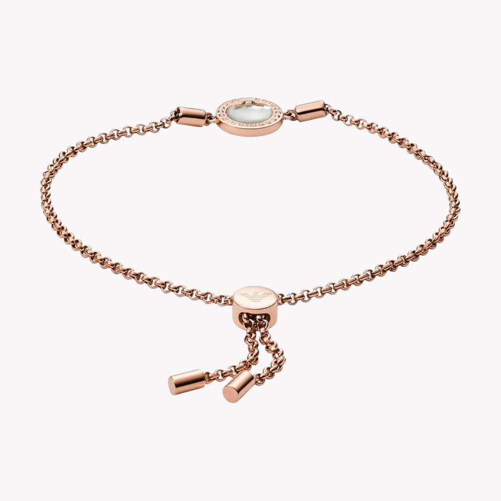 Emporio Armani Women's Rose Gold Bracelet, Mother of Pearl & Crystal | EGS2308221