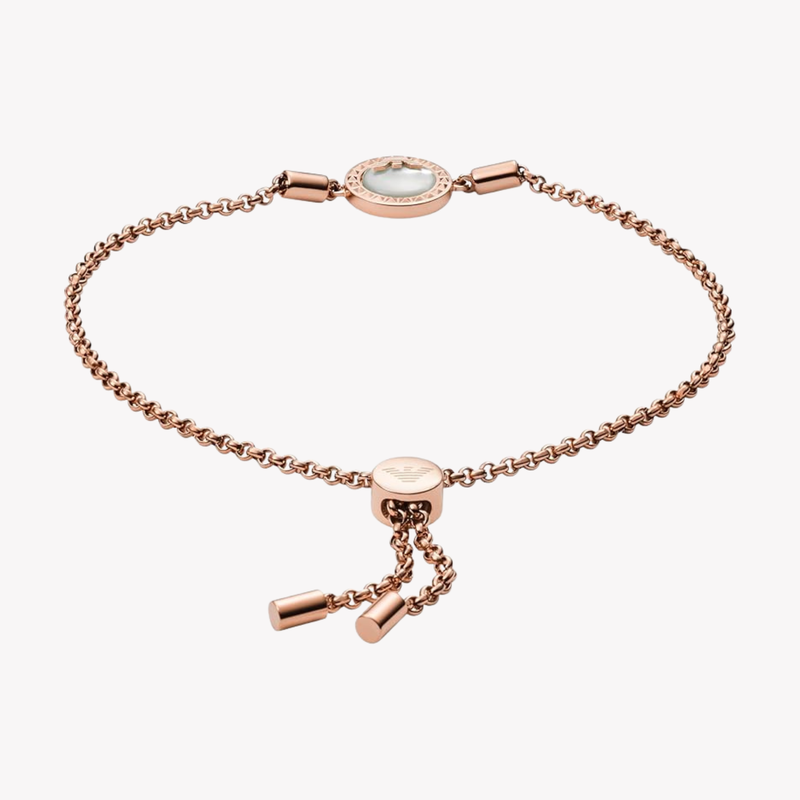 Emporio Armani Women's Rose Gold Bracelet, Mother of Pearl & Crystal | EGS2308221