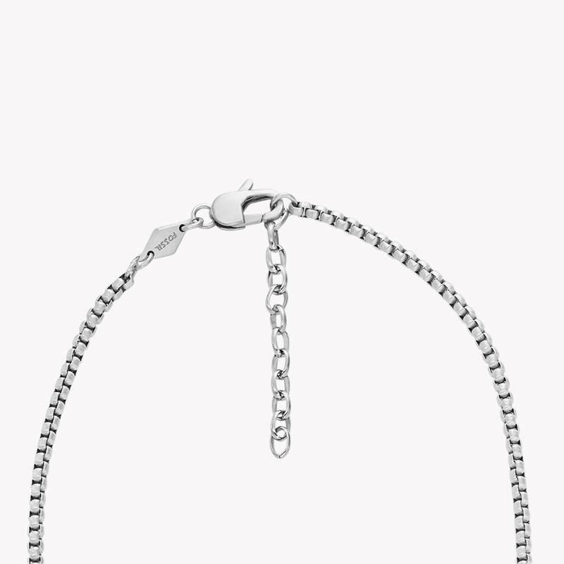 Fossil Men's Silver Necklace, Stainless Steel Chain | JF04505040