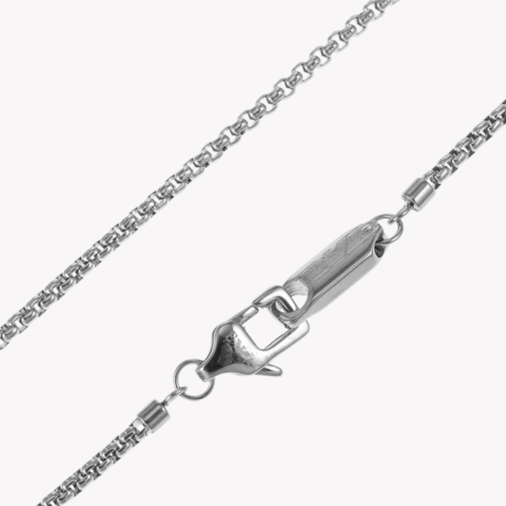 Emporio Armani Men's Silver Necklace, Etched Dog Tag | EGS2986040