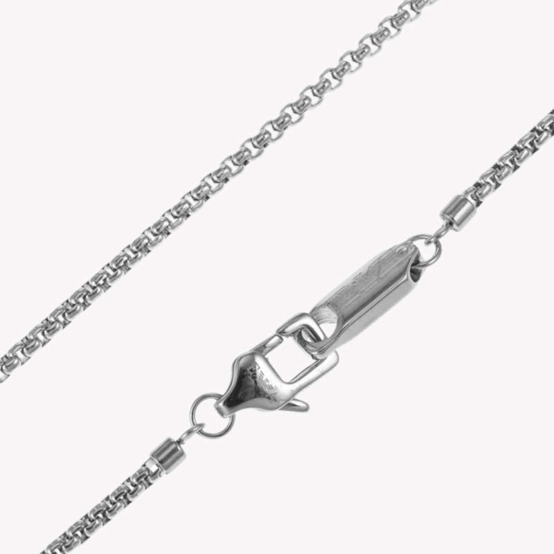 Emporio Armani Men's Silver Necklace, Etched Dog Tag | EGS2986040