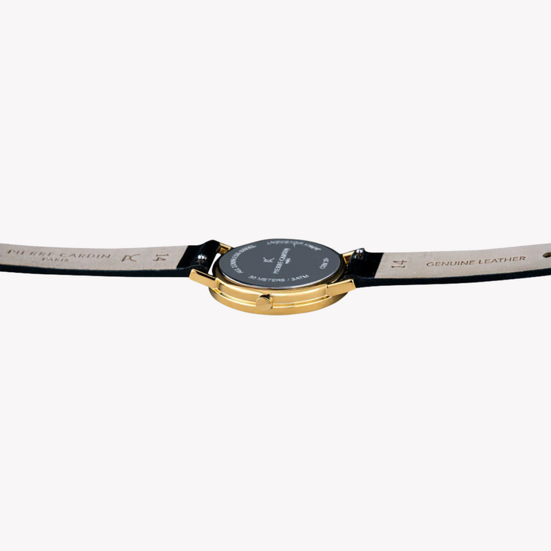 Pierre Cardin Women's Black Leather Watch, Gold Case | Cbv.1516 by i-watch