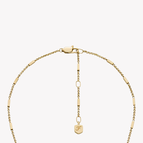Fossil Women's Gold-Tone Necklace, Ellis All Stacked Up Y-Neck | JF04808710
