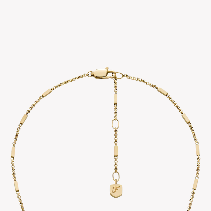 Fossil Women's Gold-Tone Necklace, Ellis All Stacked Up Y-Neck | JF04808710