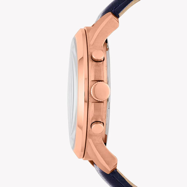 Fossil Men's Rose Gold Watch, Blue Dial | Fs4835 by i-watch